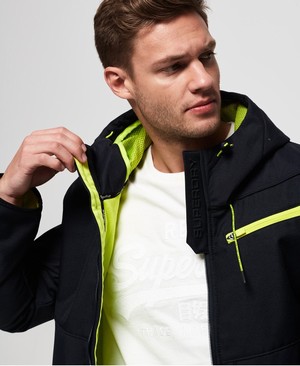 Superdry Hybrid Hooded SD-Windtrekker Férfi Kabát Sötétkék/Világos Zöld | RWIVN2817